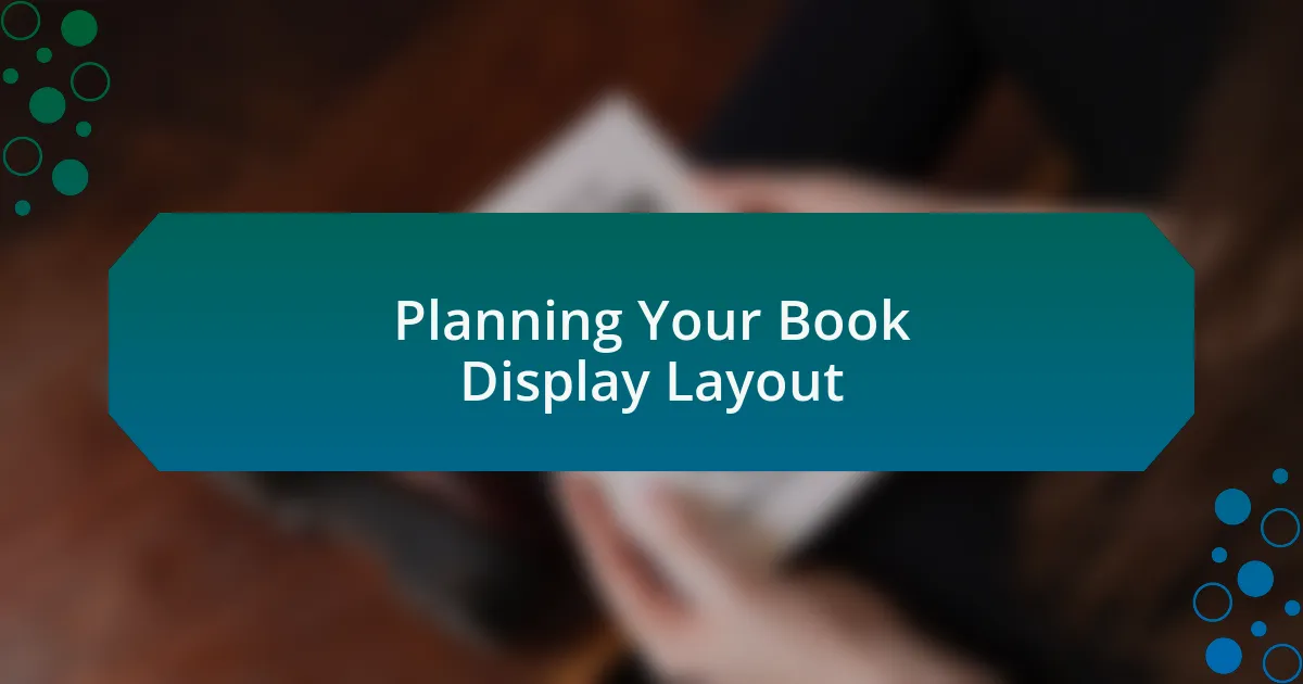 Planning Your Book Display Layout