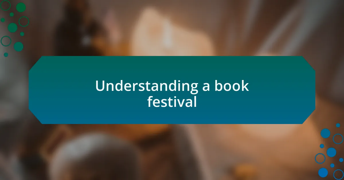 Understanding a book festival